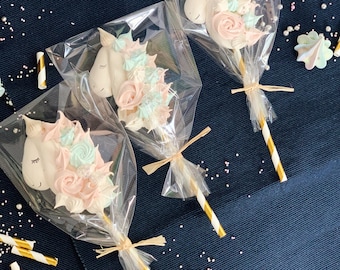 Unicorn Meringue Pops Gift Bundle - Birthday - Congratulations - Baby Shower -  Christening - Magic gift - Show Love - FAST DELIVERY