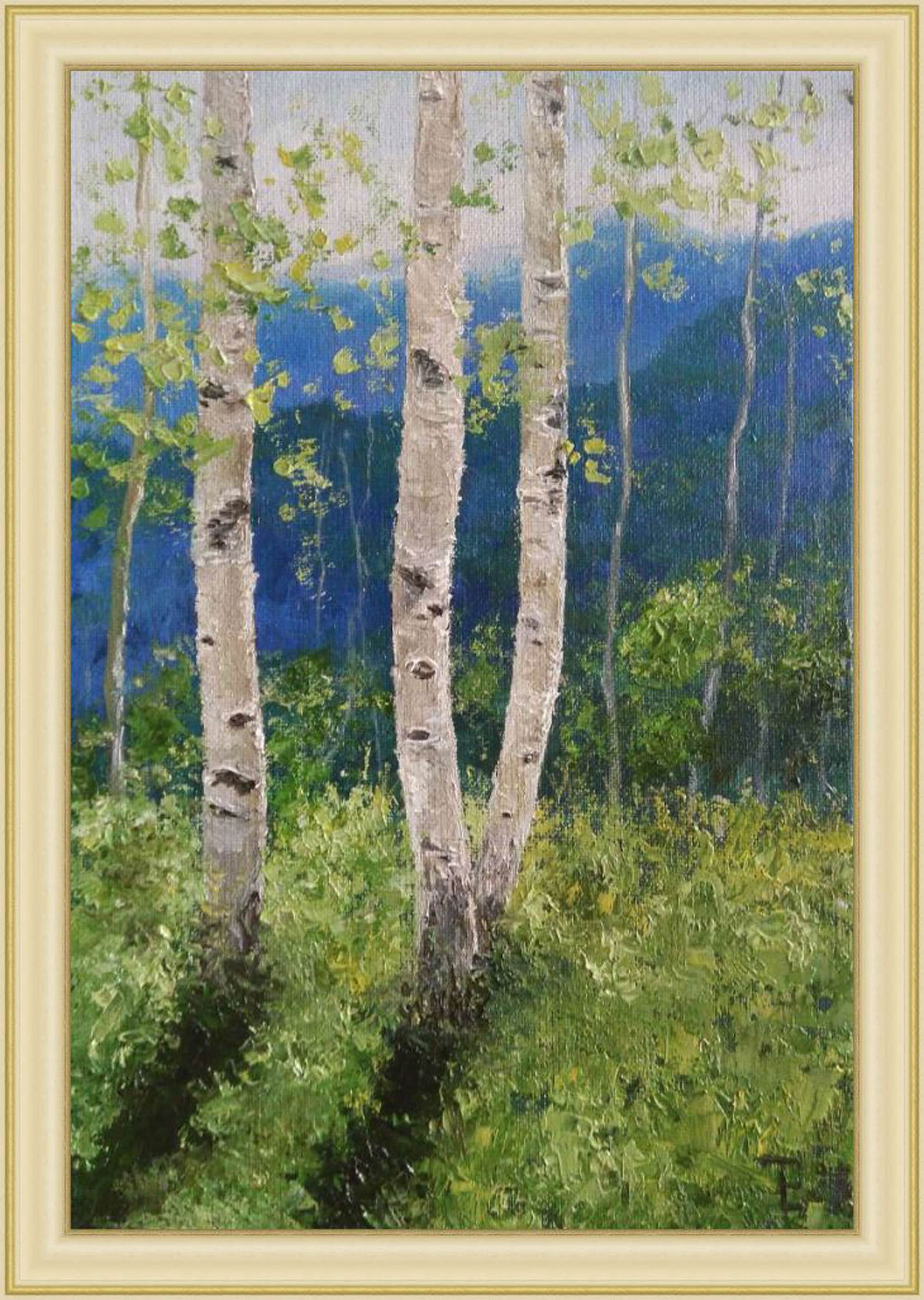 Birch Trees Painting Summer Landscape Oil Original Art 12 by 8 Etsy