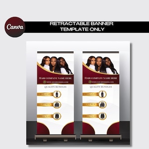 Red Hair Company Retractable Banner Template