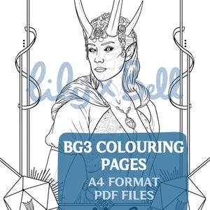 Baldur&#39;s Gate 3 Coloring Pages PDF: Minsc, Minthara, Mizora