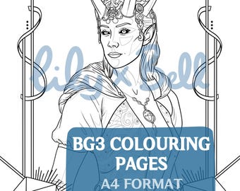 Baldur's Gate 3 Malvorlagen PDF: Minsc, Minthara, Mizora