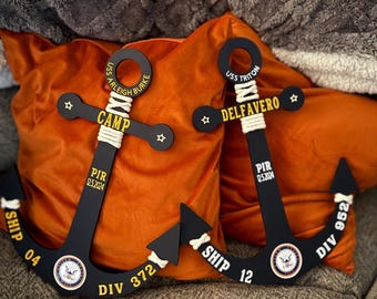 US Navy PIR Anchor / Navy Graduation Anchor / PIR / Navy Boot Camp Graduation / Painted Wooden Anchor
