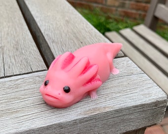 Painted Silicone Axolotl Stress Ball Squishy Toy