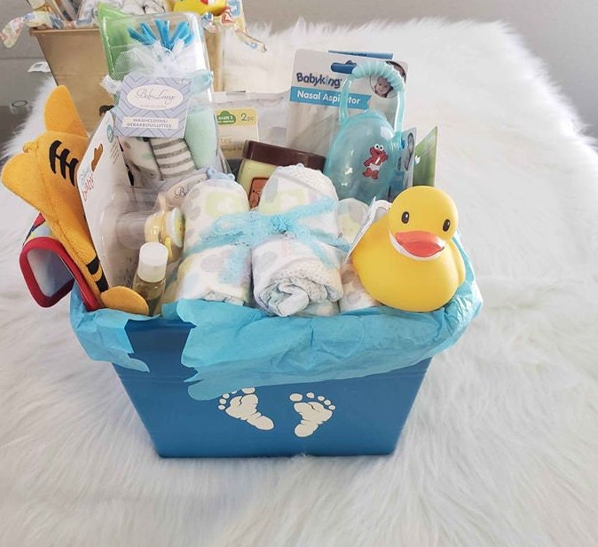 New Baby Boy Gift, Baby Shower Gift Basket, Unique Baby Gifts, New Baby  Gift Box, New Mom Gift Set, Baby Bodysuit Cupcakes, Unisex Baby Gift 
