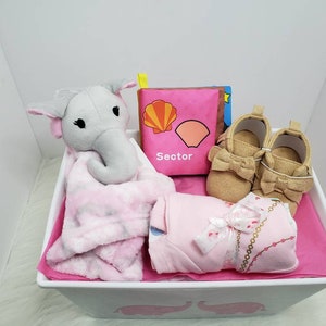 Baby Gift Basket/ New Baby Gift Set Box, Welcome Baby Gift Set, Baby Shower Gift, Baby Girl Gift, Baby Shower Present, Newborn Gift Box,