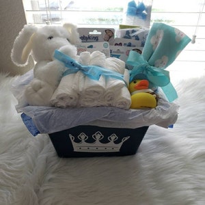 Baby Boy Gift Basket /Baby Gift Basket /Baby Boy Gift/ Baby Shower Gift/ Baby Boy/ Gift for Baby Boy/ New Mom Gift/ Gift for New Mama/ Baby image 3