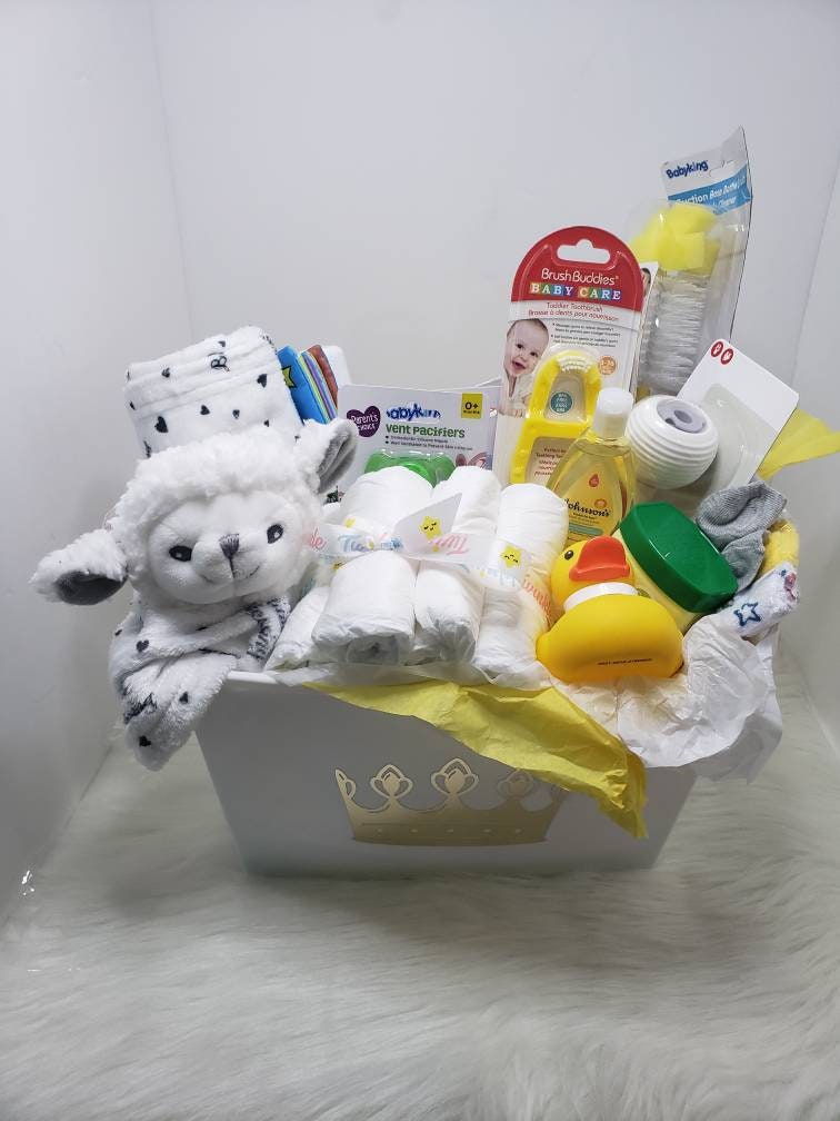 Rubber Ducky Set Shampoo Rinser Socks and more. Cotton Onesie Baby Shower Gift/Baby Girl Gift Basket Embossed Fleece Blanket 