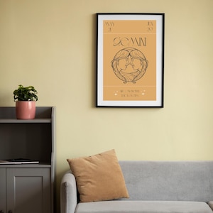 Set of 12 Minimal Boho Zodiac Posters – Tarot Card Style, Elegant Pastel & Bright Colors