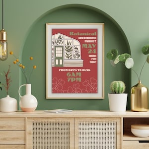 Botanical Greenhouse Market Invitation – Editable Canva Flyer, Printable Garden Event Poster, Digital Download