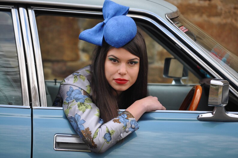 Betty cocktail hat straw by miss haidee millinery