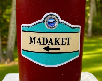 Madaket Nantucket Town Sign Vinyl die-cut Indoor/Outdoor