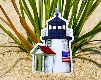 Brant Point Lighthouse Nantucket Sticker Decal, Vinyl Die-cut Sticker, Indoor/Outdoor