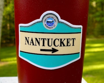 Nantucket Town Sign Vinyl die-cut Indoor/Outdoor
