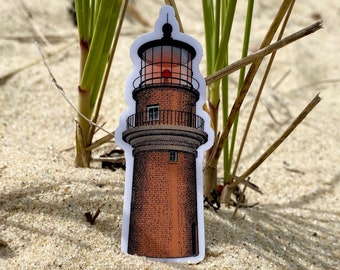 Martha's Vineyard Gay Head Lighthouse Sticker Decal, Vinyl Die-cut Sticker, Indoor/Outdoor