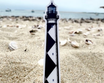 Cape Lookout Lighthouse Sticker: OBX Outer Banks Vinyl Decal