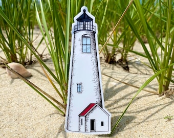 Great Point Lighthouse Nantucket Sticker Decal, Vinyl Die-cut Sticker, Indoor/Outdoor