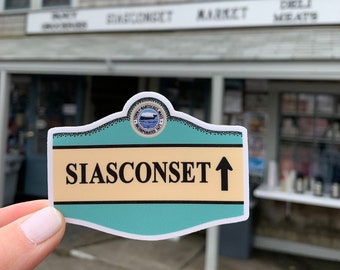 Siasconset Nantucket Town Sign Sconset Sticker Vinyl die-cut Indoor/Outdoor