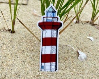 Hilton Head Harbour Town Lighthouse Sticker Decal, Vinyl Die-cut Sticker, Indoor/Outdoor