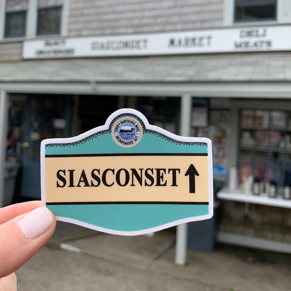 Siasconset Nantucket Town Sign Sconset Pegatina Vinilo troquelado Interior / Exterior