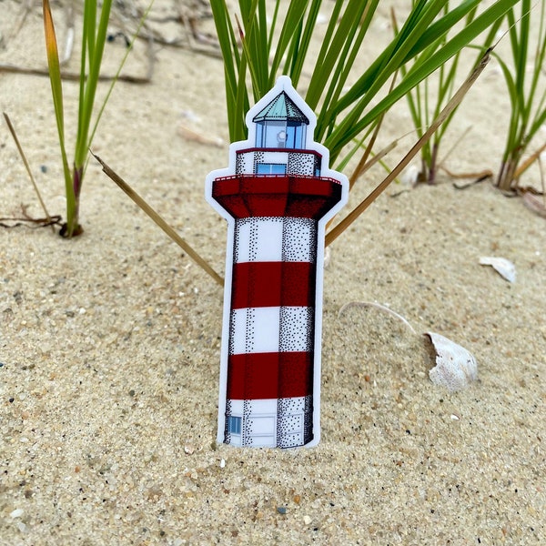 Hilton Head Harbour Town Lighthouse Sticker Decal, Vinyl Die-cut Sticker, Indoor/Outdoor