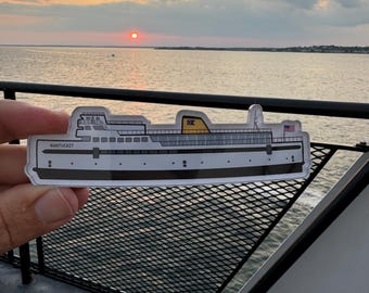 Acrylic Magnet Nantucket Steamship Ferry Boat