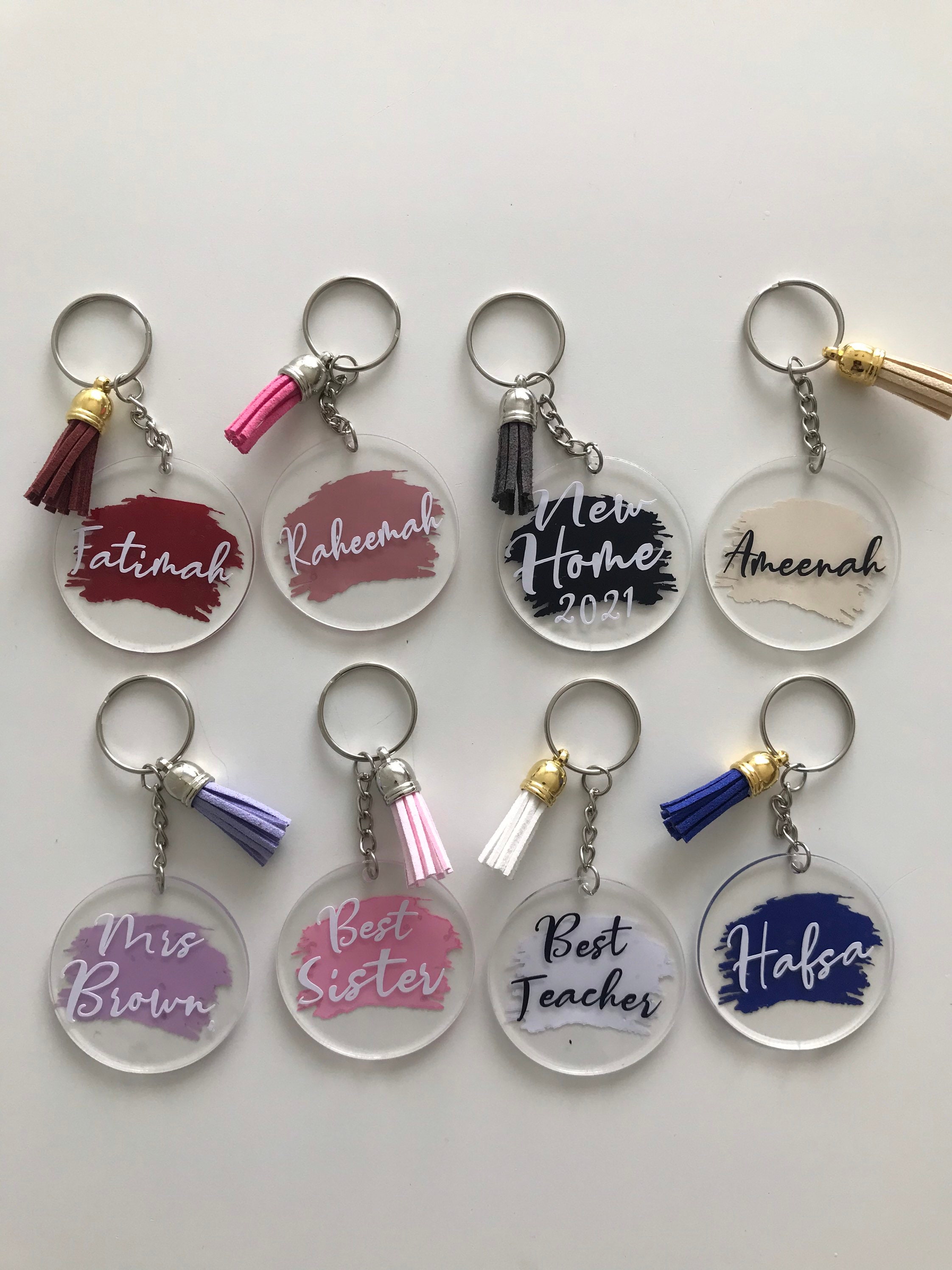 Llaveros de acrílico personalizados Etsy