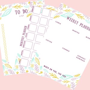 Weekly organizer, monthly organizer, organizer to the list, GoodNotes organizer, digital organizer