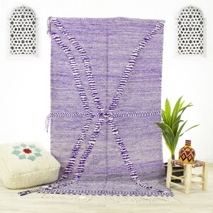 Kilim Medium - Moroccan rug - area rug - Zanafi Moroccan rug - handmade rug - Purple rug - area rugs 4.8x8.5 - Authentic Moroccan rug