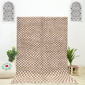 Moroccan Berber Checkered rug, Morocco checker rug, Moroccan checkerboard rug for bedroom