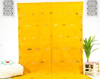 Custom rug - Moroccan rug - area rug - handmade rug - Yellow rug - Yellow area rugs - Authentic Moroccan rug - wool rug