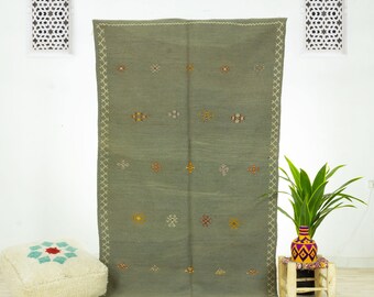 Custom rug - Moroccan rug - area rug - handmade rug - Grey rug - Grey area rug - Authentic Moroccan rug - Moroccan Kilim rug