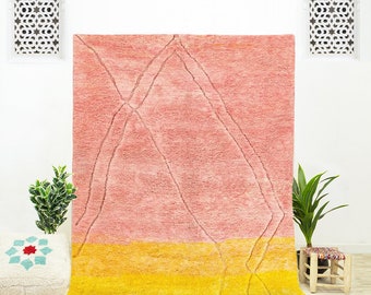 Colorful Moroccan Rug, Handmade Wool Rug, Beni Ourain Rug, Boho Rug, Modern Rug, Rug for Living Room