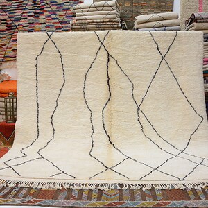 Moroccan rug, custom moroccan rug, beni ourain rug, white moroccan rug, berber rug, contemporary rug, handmade wool rug, berber rug