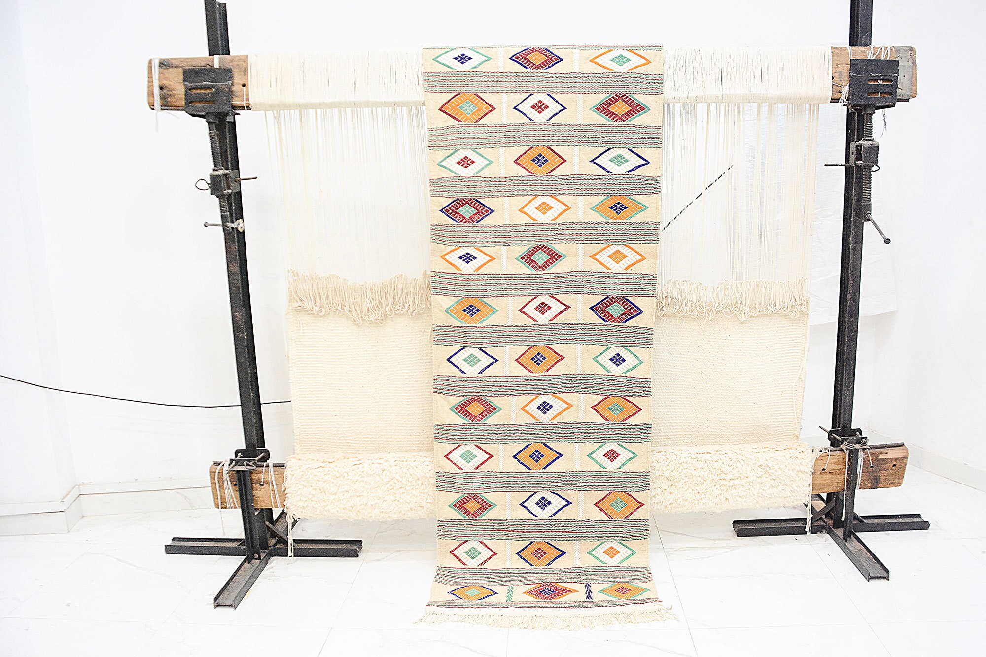 Tapis Runner - Tapis Vintage Floor Runner Marocain de Zone Fait à La Main Coloré 2.8x8.6 Tapis Authe