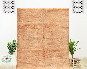 Brown Beni Ourain Rug, Handwoven Berber Wool 4x6 Area Rug
