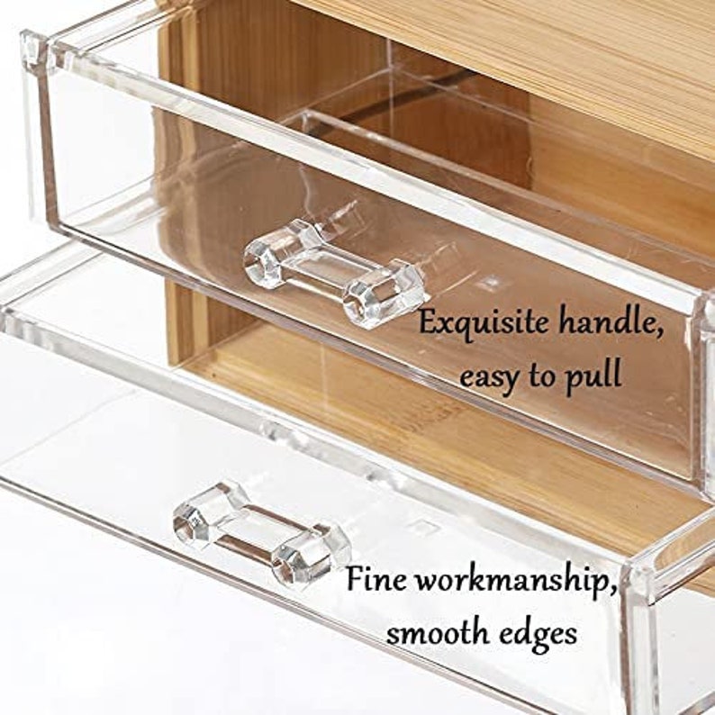 Wood Drawer Countertop Storage Drawer Mini 3drawer Vanity Etsy