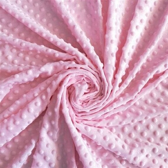 Pink minky fabric by the yard Dimple dot minky minky Etsy