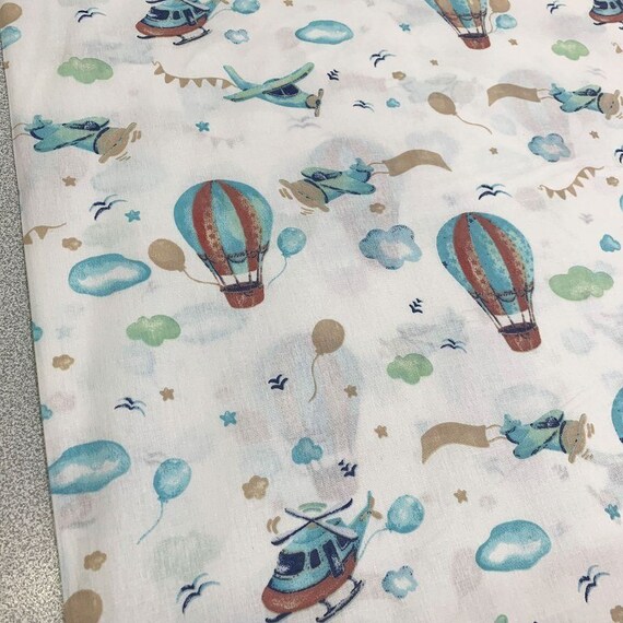 Blue Sky Cotton Fabric by the Yard 100 Cotton Colorful Etsy