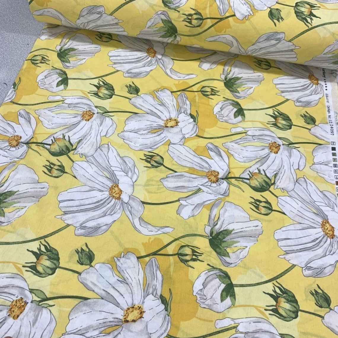 Magnolia fabric by the yard magnolia flower fabric 100 Etsy