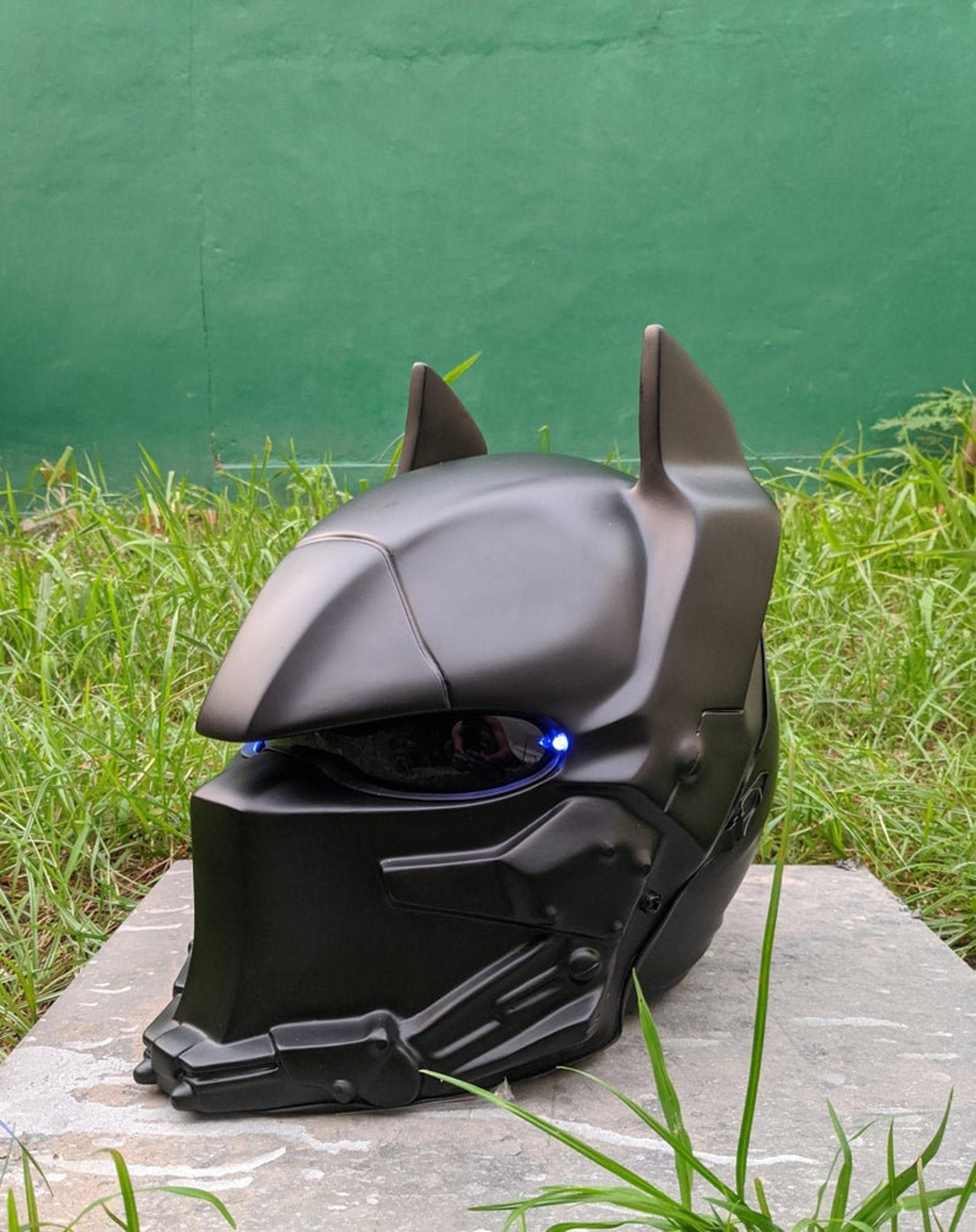 Batman Arkham Helmet Mrz motorcycle DOT & ECE Black | Etsy