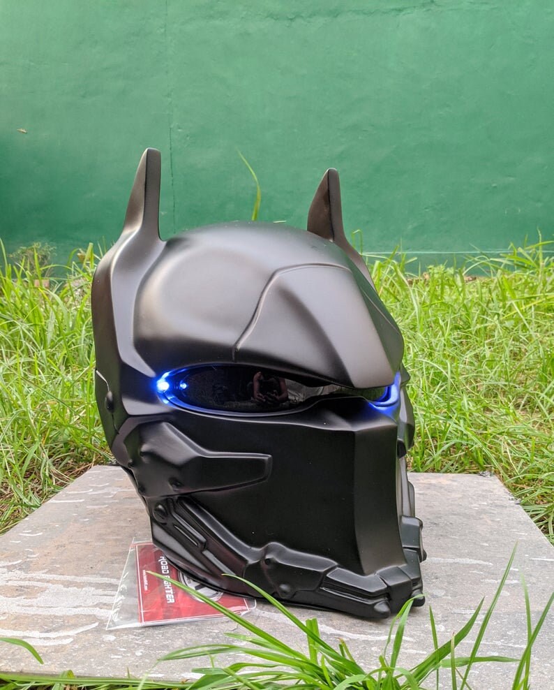 Batman Arkham Helmet Mrz motorcycle DOT & ECE Black | Etsy