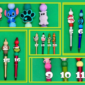 Custom Beaded Character Pens; Character Pens