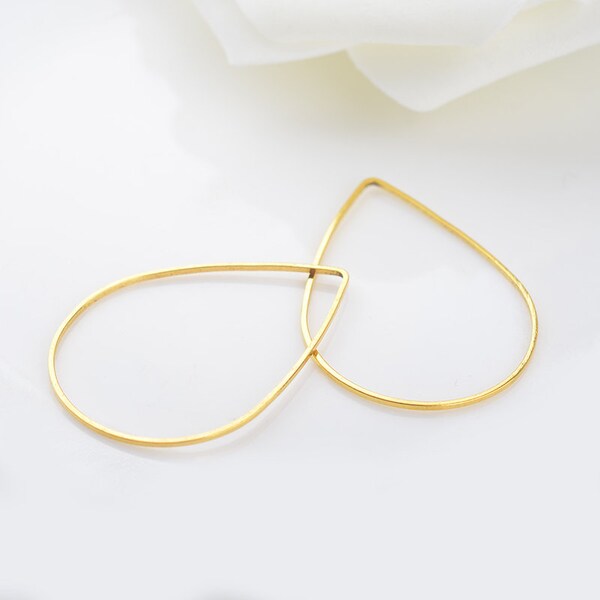 10PCS 30*21MM Gold Color Drop Closed Rings Jump Rings for Jewelry Making Findings Accessories - UK Seller