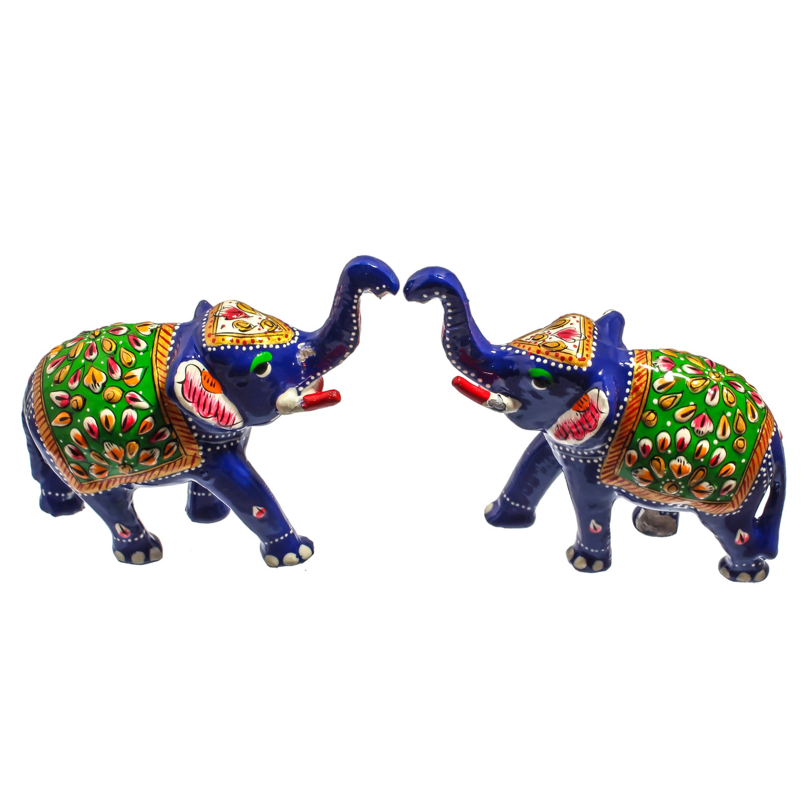 Decorative Indian Elephant in Metal With Traditional Meenakari Etsy