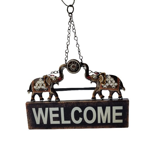 Metal wall hanging Board with Elephant Design for Etsy