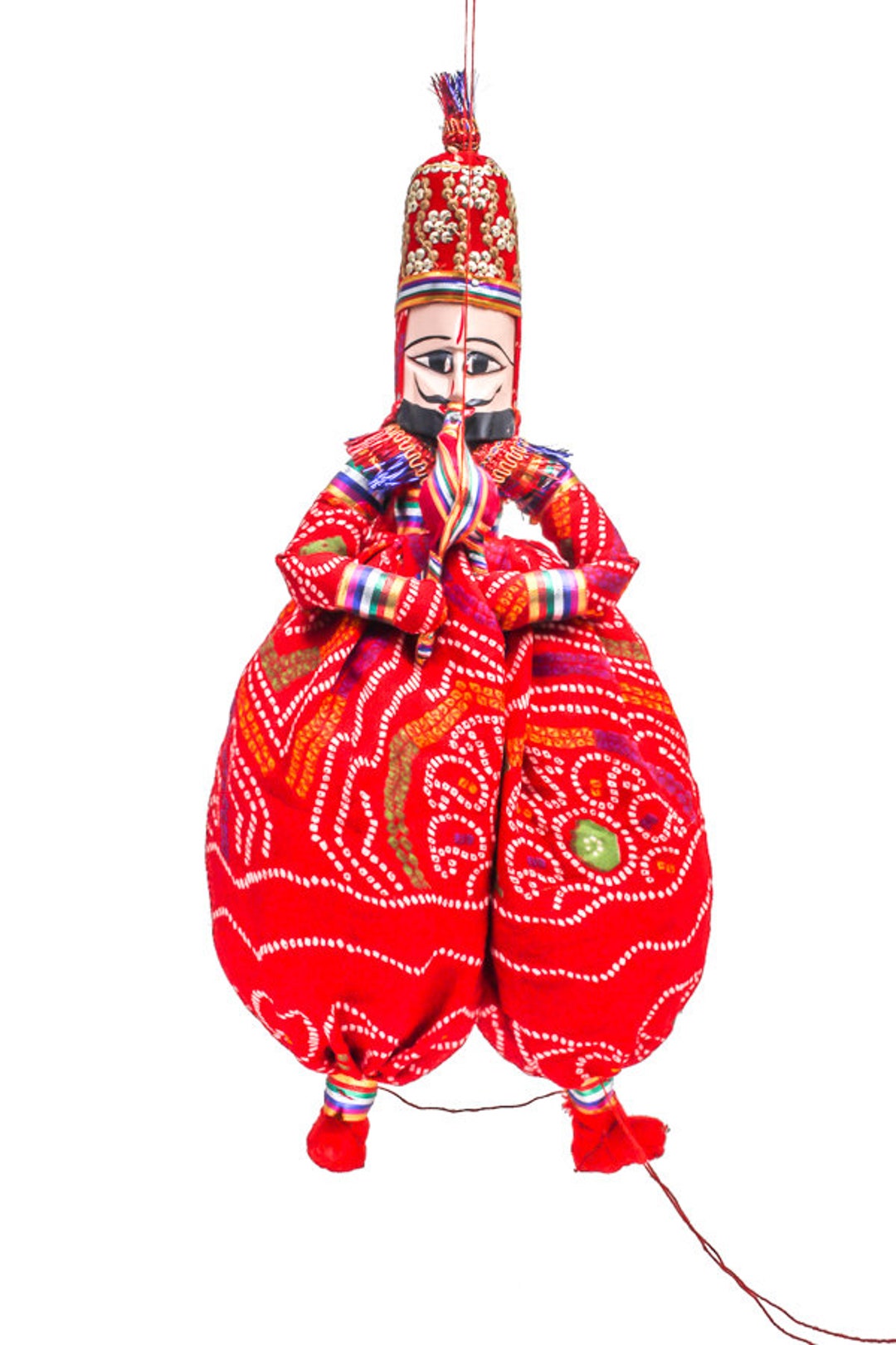 Rajasthani Puppets Pair Male Female Kathputli for Home Decor Handmade