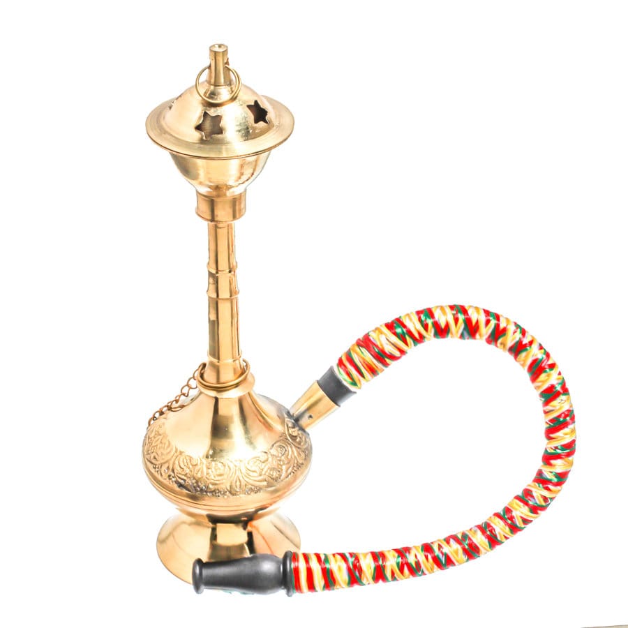 Indian Brass Vintage Hookah, Home Decor, Vintage Brass Articles