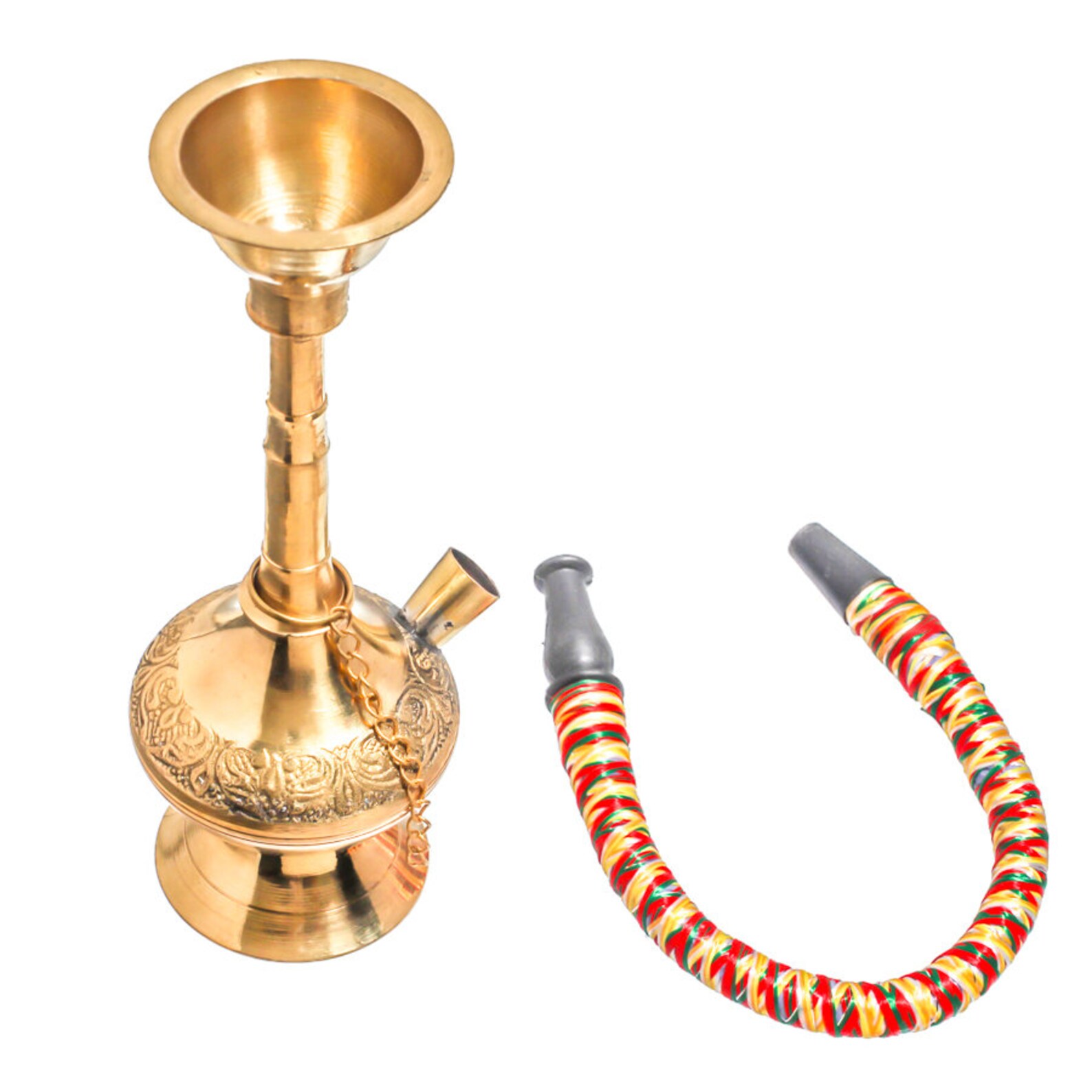 Indian Brass Vintage Hookah, Home Decor, Vintage Brass Articles