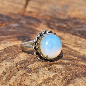 Opal Ring, 925 Sterling Silver Ring, Handmade Jewelry, Promise Ring, Aurora Opal Ring, Women Ring, Gemstone Ring, Gift For Her