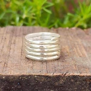 Adjustable Sterling Silver Band Ring: Minimalist Thumb Ring